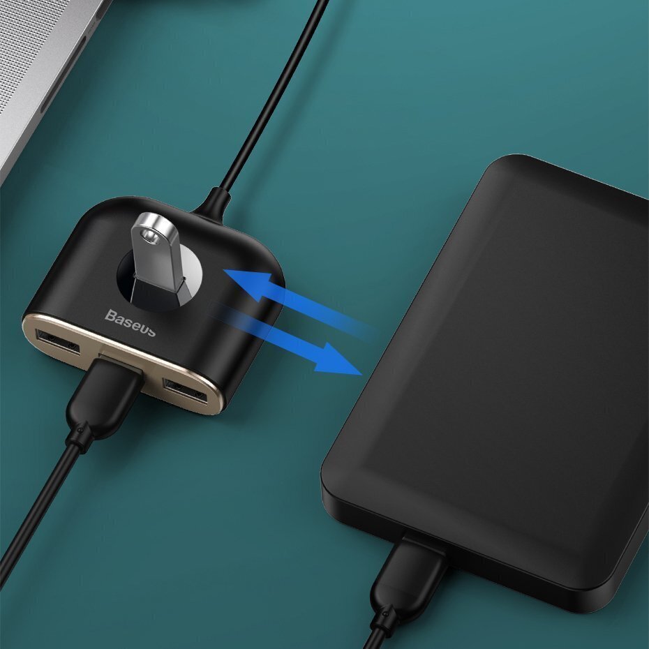 Kaapeli Baseus USB Type C 1 x USB 3.0 + 3 x USB 2.0 100cm CAHUB-AY01 hinta ja tiedot | Puhelinkaapelit | hobbyhall.fi