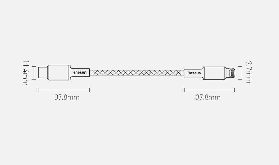 Kaapeli Baseus USB Type C - Lightning 20 W 1 m 02443 hinta ja tiedot | Puhelinkaapelit | hobbyhall.fi