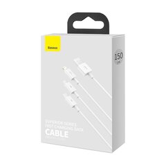 Kaapeli Baseus 3w1 USB - Lightning / USB Type C / micro USB (3,5 A / 480 Mbps) 1,5 m CAMLTYS-02 hinta ja tiedot | Baseus Puhelimet, älylaitteet ja kamerat | hobbyhall.fi