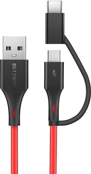 Kabelis Blitzwolf USB - microUSB, BW-MT3 1.8m hinta ja tiedot | Puhelinkaapelit | hobbyhall.fi