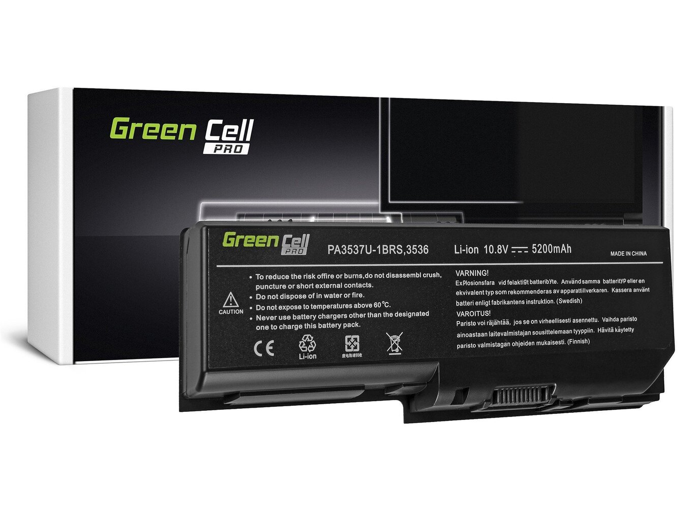 Green Cell PRO Laptop Battery for Toshiba Satellite Pro L350 P200 P300 PA3536U-1BRS 10.8V hinta ja tiedot | Kannettavien tietokoneiden akut | hobbyhall.fi