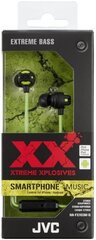 JVC HA-FX103M-G-E Xtreme Xplosives Headphones with remote & microphone Green hinta ja tiedot | Kuulokkeet | hobbyhall.fi