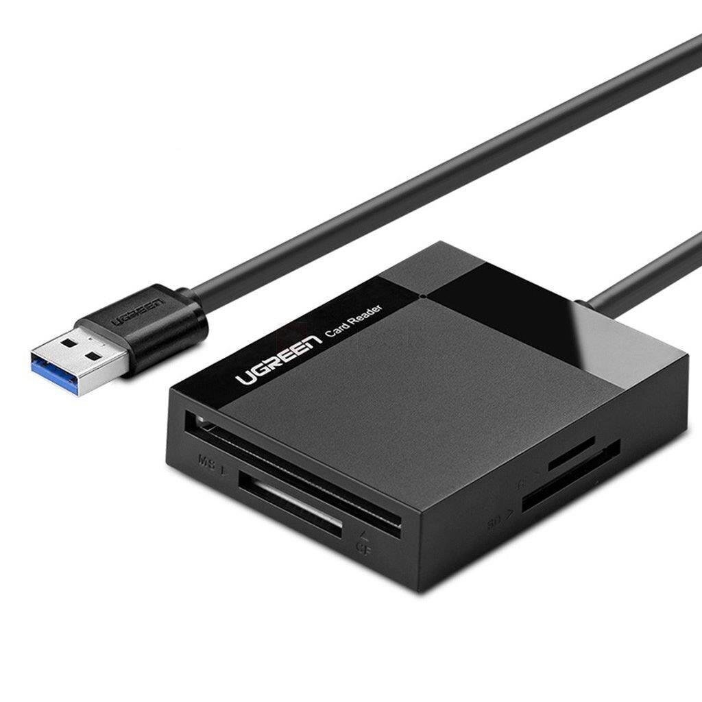 Ugreen CR125 USB 3.0 kortinlukija, 1 m, musta hinta ja tiedot | Adapterit | hobbyhall.fi