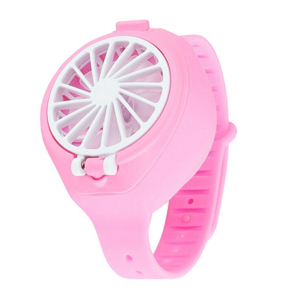 RoGer Portable Mini Watch Fan USB for Children Pink hinta ja tiedot | Tuulettimet | hobbyhall.fi