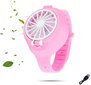 RoGer Portable Mini Watch Fan USB for Children Pink hinta ja tiedot | Tuulettimet | hobbyhall.fi