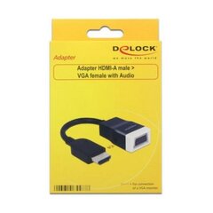 Adapteri sovitin Delock 65587, HDMI A uros- VGA naaras hinta ja tiedot | Kaapelit ja adapterit | hobbyhall.fi