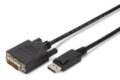 ASSMANN Displayport 1.1a Adapter Cable DP M(plug)/DVI-D (24+1) M(plug) 5m black hinta ja tiedot | Kaapelit ja adapterit | hobbyhall.fi