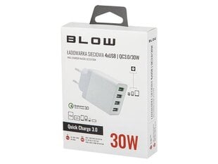 Blow 76-007 # USBx4 QC3.0, 30W hinta ja tiedot | Blow Puhelimet, älylaitteet ja kamerat | hobbyhall.fi