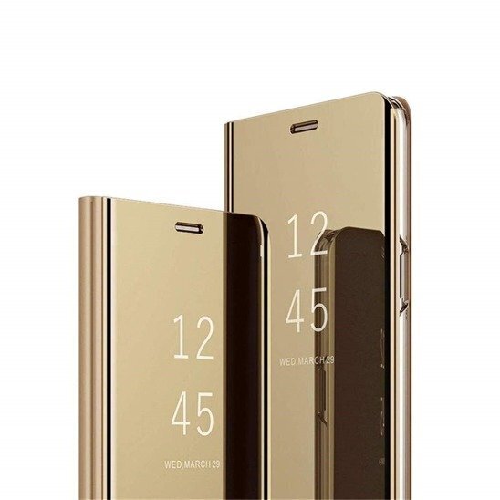 Mocco Clear View Cover Case For Samsung Galaxy A42 5G Gold hinta ja tiedot | Puhelimen kuoret ja kotelot | hobbyhall.fi