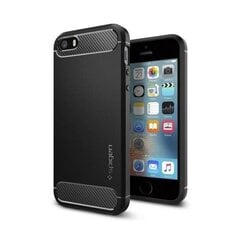 Spigen kotelo iPhone 5/5S/SE:lle, musta hinta ja tiedot | Puhelimen kuoret ja kotelot | hobbyhall.fi