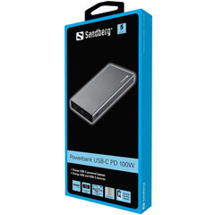 Sandberg Powerbank USB-C PD 100W, 20000 mAh hinta ja tiedot | Varavirtalähteet | hobbyhall.fi