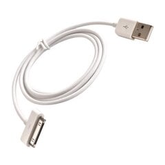 Kaapeli Forever Data & USB-kaapeli Apple iPhone 4/4S / iPad 2/3 (analoginen MA591), valkoinen hinta ja tiedot | Puhelinkaapelit | hobbyhall.fi