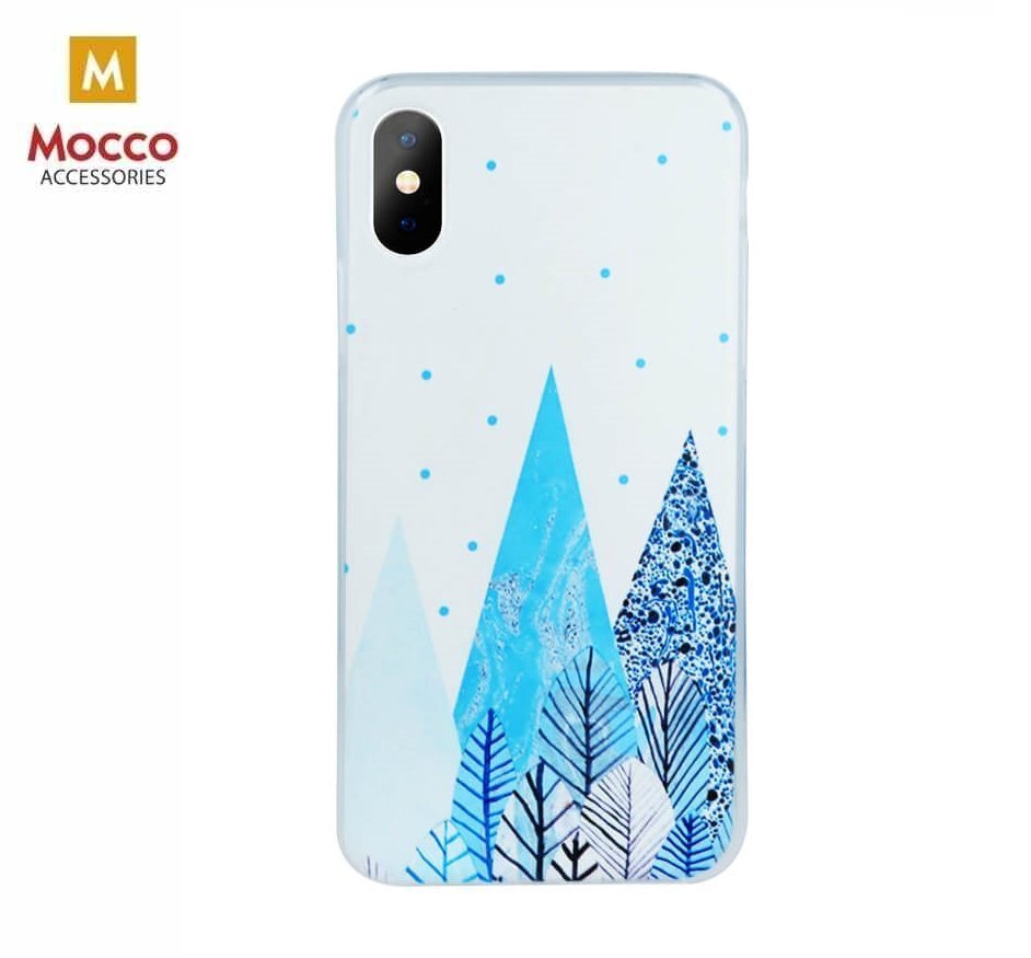 Mocco Trendy Winter Silicone Back Case for Apple iPhone XS / X Forest Winter Motif hinta ja tiedot | Puhelimen kuoret ja kotelot | hobbyhall.fi