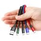 Kaapeli Baseus Lightning / 2X USB Type C / Micro USB nailonpunos 3,5A 1,2m, musta hinta ja tiedot | Puhelinkaapelit | hobbyhall.fi