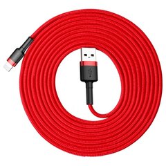 Kaapeli Baseus USB Kestävä Nylon punottu lanka Usb/Lightning Qc3.0 2A 3m, punainen CALKLF-R09 hinta ja tiedot | Baseus Retkeilytarvikkeet | hobbyhall.fi