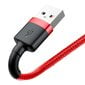 Kaapeli Baseus USB Kestävä Nylon punottu lanka Usb/Lightning Qc3.0 2A 3m, punainen CALKLF-R09 hinta ja tiedot | Puhelinkaapelit | hobbyhall.fi