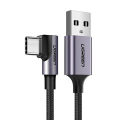 Ugreen US284 USB-C-kaapeli, 3A, 1 m, musta hinta ja tiedot | Akero lab Kodinkoneet ja kodinelektroniikka | hobbyhall.fi