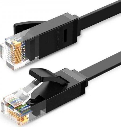 Verkkokaapeli Ugreen NW102 RJ45, Cat.6, UTP, 1 m, musta. hinta ja tiedot | Kaapelit ja adapterit | hobbyhall.fi