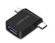 Ugreen OTG USB A 3.0 – USB C –mikro USB sovitin, musta hinta ja tiedot | Adapterit | hobbyhall.fi