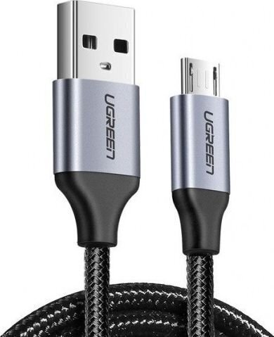 Ugreen US290 mikro-USB-kaapeli, QC 3.0, 2.4A. 1,5 m, musta hinta ja tiedot | Puhelinkaapelit | hobbyhall.fi