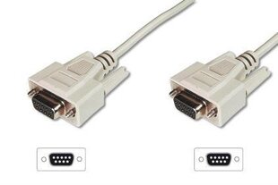 ASSMANN RS232 Connection Cable DSUB9 F (jack)/DSUB9 F (jack) 2m beige hinta ja tiedot | Kaapelit ja adapterit | hobbyhall.fi