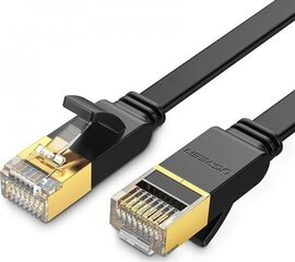 Ugreen NW106 RJ45 verkkokaapeli litteä Cat.7 STP 1,5 m musta hinta ja tiedot | Kaapelit ja adapterit | hobbyhall.fi