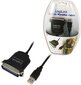 Kaapeli-sovitin LOGILINK AU003A LPT JA USB 2.0 hinta ja tiedot | Kaapelit ja adapterit | hobbyhall.fi