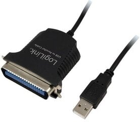 Kaapeli-sovitin LOGILINK AU003A LPT JA USB 2.0 hinta ja tiedot | Kaapelit ja adapterit | hobbyhall.fi