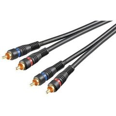 Kabel Goobay Kabel 2 x RCA / 2 x RCA Hight Quality OFC 1,5m (50032) hinta ja tiedot | Kaapelit ja adapterit | hobbyhall.fi