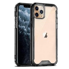 Mocco Acrylic Air Case Silicone Case for Apple iPhone 12 Pro Max Transparent-Black hinta ja tiedot | Puhelimen kuoret ja kotelot | hobbyhall.fi