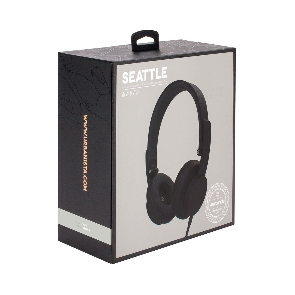 Urbanista Seattle Universal Headsets with Microphone/ Detachable Cable / Share to Friend Function Black hinta ja tiedot | Kuulokkeet | hobbyhall.fi