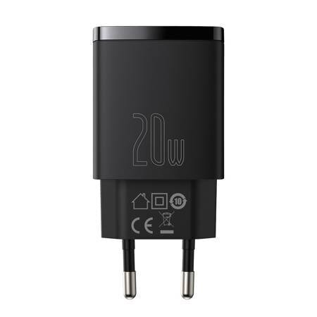 Laturi Baseus CCXJ-B01 USB + Type-C 20W musta hinta ja tiedot | Puhelimen laturit | hobbyhall.fi
