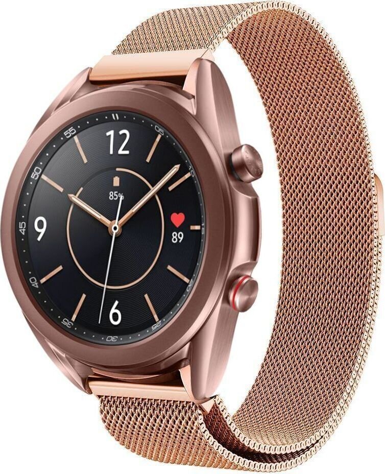 Tech-Protect kellon ranneke Milanese Band Samsung Galaxy Watch 3 41mm, kultaa hinta ja tiedot | Älykellojen ja aktiivisuusrannekkeiden lisätarvikkeet | hobbyhall.fi