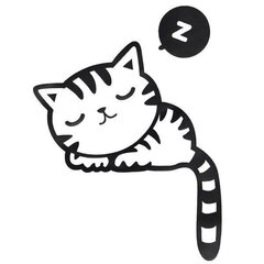 Seinätarra - Nukkuva kissa hinta ja tiedot | Muut hauskat lahjaideat | hobbyhall.fi