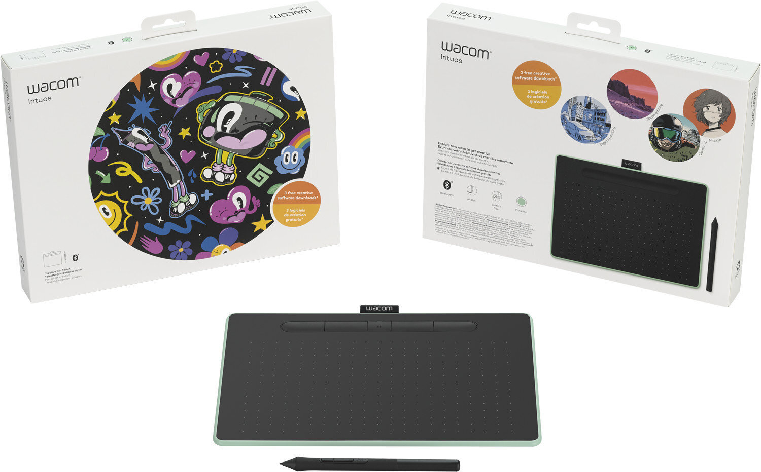 Wacom Intuos M Bluetooth grafiikkalevy, vihreä hinta ja tiedot | Piirustustaulut | hobbyhall.fi