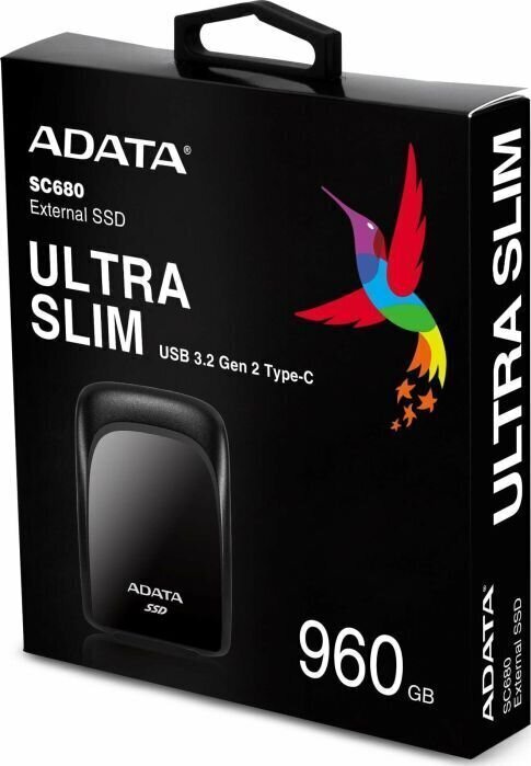 Ulkoinen levy AData ASC680-960GU32G2-CBK hinta ja tiedot | Ulkoiset kovalevyt | hobbyhall.fi