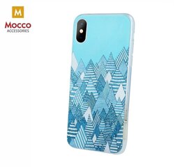 Mocco Trendy Winter Silicone Back Case for Apple iPhone XS / X Geometric Winter Motif hinta ja tiedot | Puhelimen kuoret ja kotelot | hobbyhall.fi