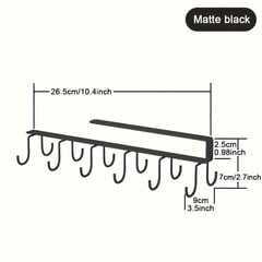 Keittiön Kupeen Säilytysteline 12 Koukuilla Kaapin Alla hinta ja tiedot | Keittiökalusteiden lisätarvikkeet | hobbyhall.fi