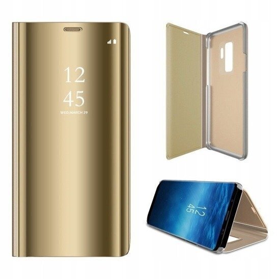Mocco Clear View Cover Case For Xiaomi Redmi 8 Gold hinta ja tiedot | Puhelimen kuoret ja kotelot | hobbyhall.fi