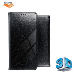 TakeMe 3D-Crystal Shine Magnetic fix Book Case for Samsung Galaxy M51 (M515F) Black hinta ja tiedot | Puhelimen kuoret ja kotelot | hobbyhall.fi