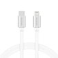 Swissten Textile Universal Quick Charge 3.1 USB-C to Lightning Data and Charging Cable 2m Silver hinta ja tiedot | Kaapelit ja adapterit | hobbyhall.fi