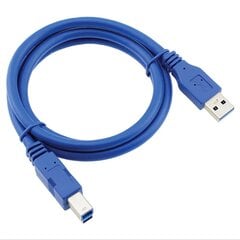 RoGer USB 3.0 A-plug AM-BM Printer Cable 1.5m Blue hinta ja tiedot | Puhelinkaapelit | hobbyhall.fi