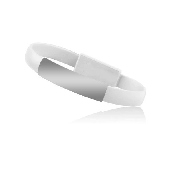 TakeMe 2in1 Elegant Bracelet & Fast Transmission 2.1A Data / Charging cable USB to Lightning (21cm) White hinta ja tiedot | Puhelinkaapelit | hobbyhall.fi