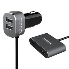 Nillkin PowerShare 3xUSB 1x USB Type-C 7.8A QC 3.0 -autolaturi 2m kaapelilla hinta ja tiedot | Puhelimen laturit | hobbyhall.fi