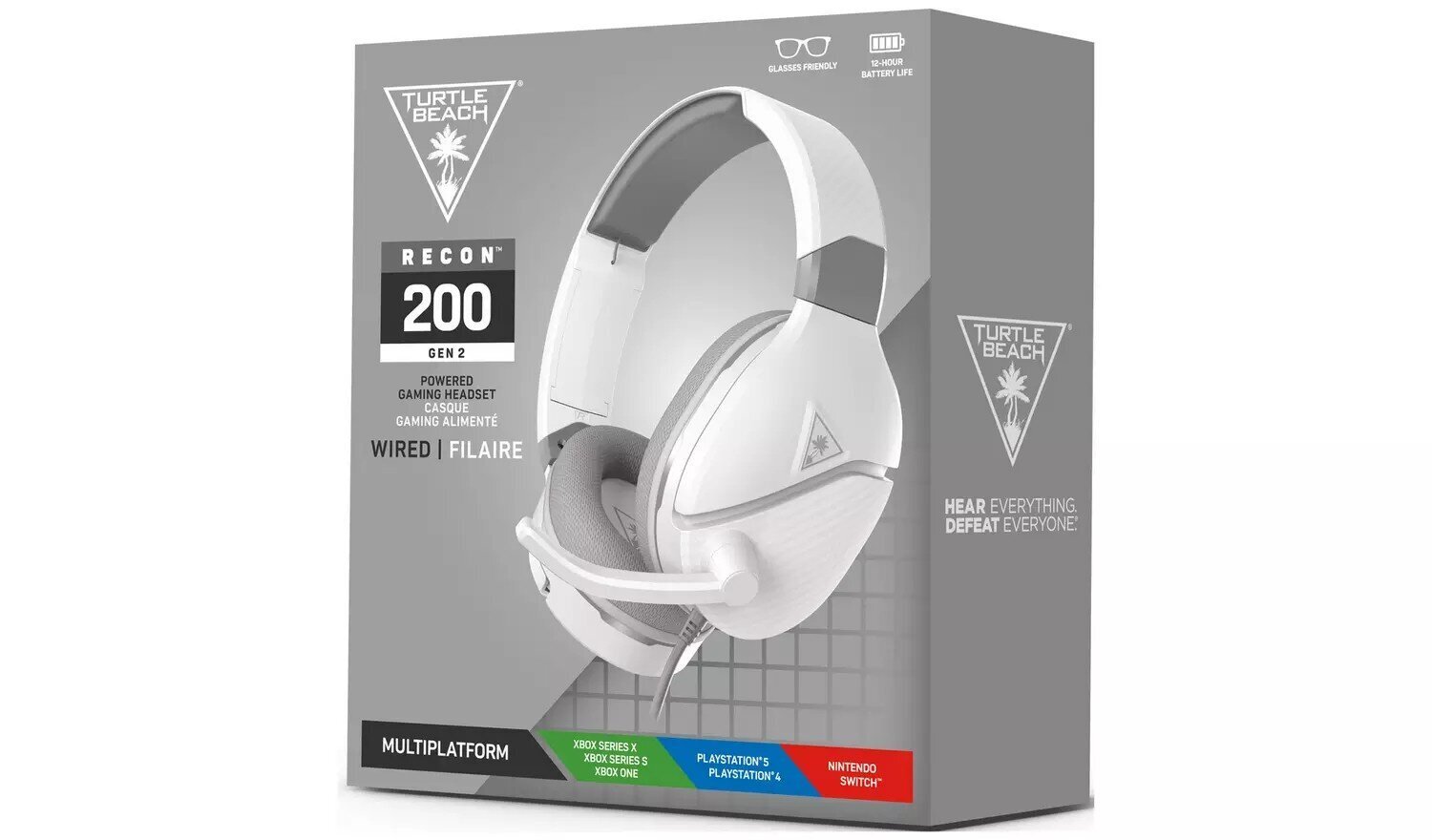 Turtle Beach kuulokkeet + mikrofoni Recon 200, valkoinen hinta ja tiedot | Kuulokkeet | hobbyhall.fi