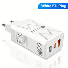 PD 65W + USB 20W GaN Laturi Kahdella USB C EU Pistoke hinta ja tiedot | Puhelimen laturit | hobbyhall.fi