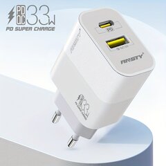 33W Kaksoisportti PD &amp; QC Seinälaturi, Nopea USB-sovitin hinta ja tiedot | Puhelimen laturit | hobbyhall.fi