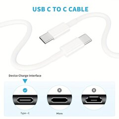 20W USB-C Laturi Kahdella Portilla 1M Kaapeli hinta ja tiedot | Puhelimen laturit | hobbyhall.fi