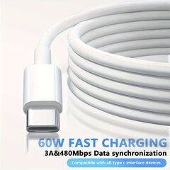 1Setti 20W USB-C Nopea Seinä Laturi Kaksoisportti PD, Sisältää 100.58cm USB-C USB-C Kaapelin hinta ja tiedot | Puhelimen laturit | hobbyhall.fi