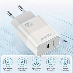 Nopea 35W USB-C PD Seinälaturi Sovitin - Kompakti Latauslohko iPhoneille ja Muille Laitteille hinta ja tiedot | Puhelimen laturit | hobbyhall.fi